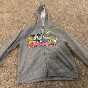 Disney Gray Hoodie with Mickey and Friends